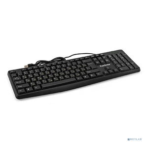 Клавиатура ExeGate EX298364RUS Smart K120  (USB,  полноразмерная,  влагозащищенная,  104кл.,  Enter большой,  длина кабеля 1, 6м,  черная,  RTL)