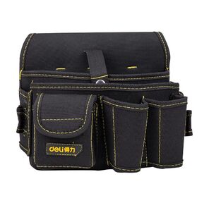 Поясная сумка монтажника Deli DL-P5  270 x 190 x 140мм,  7 карманов,  ткань Оксфорд 600D