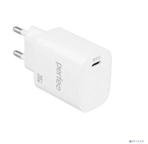 PERFEO Сетевое зарядное устройство с разъемом USB,  QC3.0,  18W,  белый  (I4659)