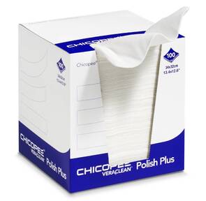 Салфетки для чистки оптики и фотобарабанов Veraclean Polish Plus белые  (Katun / Chicopee) диспенсер / 100шт