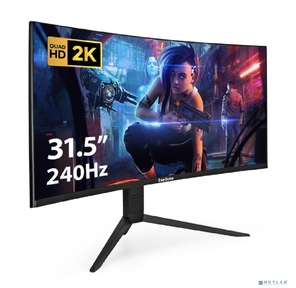 LCD ExeGate 31.5" EC3207TA Combat  {VA Curved 2560x1440 240Hz 1ms 300cd 3000:1 178 / 178 HDMI 2xDisplayPort USB HAS pivot} [EX297503RUS]