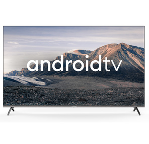 Телевизор LED Hyundai 65" H-LED65BU7006 Android TV Frameless черный / серебристый 4K Ultra HD 60Hz DVB-T DVB-T2 DVB-C DVB-S DVB-S2 USB WiFi Smart TV