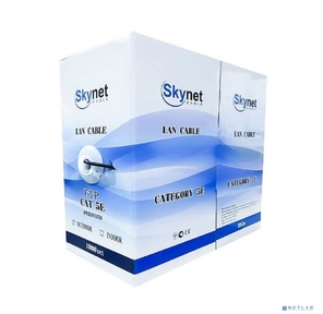 Кабель SkyNet UTP indoor 4x2x0, 46,  медный,  FLUKE TEST,  кат.5e,  однож.,   (305м) box,  серый [CSL-UTP-4-CU]