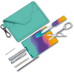 Швейцарская карта Victorinox Swiss Card Classic Sydney Style  (0.7100.E222) бирюзовый коробка подарочная