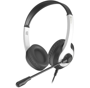 Наушники с микрофоном A4Tech Fstyler FH100U белый / черный 2м накладные USB оголовье  (FH100U)