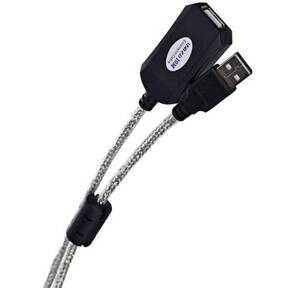 Кабель-адаптер USB2.0-repeater,  удлинительный активный <Am-->Af> 5м Aopen / Qust <ACU823-5M>