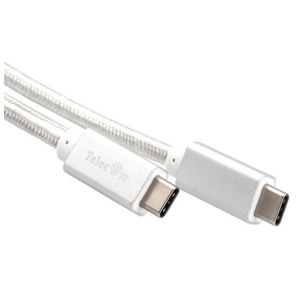 Telecom TC420S Кабель USB 3.1 Type-C <-> Type-C,  5А,  10Gbs,  длина 1m,  серебряный