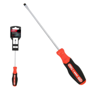 Шлицевая DL3442 SL3x150мм сталь S2,  матовый стержень,  двухкомпонентная прорезиненная рукоять