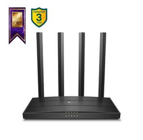 TP-Link Archer C6 V4 Двухдиапазонный Wi-Fi роутер AC1300,  до 400 Мбит / с на 2, 4 ГГц + до 867 Мбит / с на 5 ГГц,  LAN 4x1Гбит / с,  WAN 1x1Гбит / с,  4 антенны