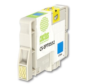 Cactus CS-EPT0552 Картридж струйный голубой для Epson Stylus RX520 / Stylus Photo R240  (10мл)
