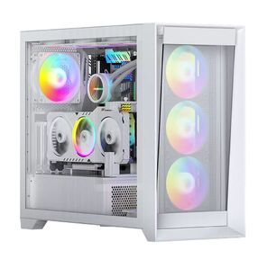 Корпус ACD Lagrange white with 4 pcs ARGB fan  (PWM+5V 3PIN) +FAN HUB