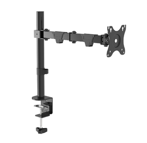 [WDM1-32M] Настольное крепление для одного монитора 14"-32",  VESA 75x75,  100x100,  макс. нагрузка 10 кг,   расст. от основания до 421 мм.,  наклон -60° / +60°,  поворот -90° / +90°,  вращение 360°,  2 способа крепления: сквозное и струбцина,  черн.