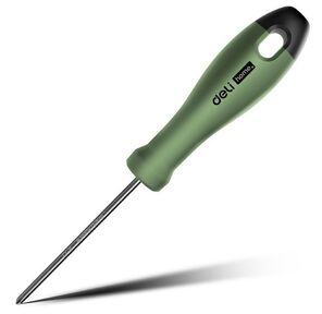 Отвертка Deli Крестовая отвертка "Home Series Green" Deli HT1203L PH0x75мм  Эксклюзивный дизайн,  рукоятка из высококачественного софттач пластика