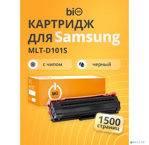 Bion BCR-MLT-D101S Картридж для Samsung {ML-2160 / 2165 / 2167 / 2168 / 2165W / 2168W,  SCX-3400 / 3400F / 3405 / 3405F / 3405W / 3405FW / 3407 } (1500  стр.), Черный,  с чипом