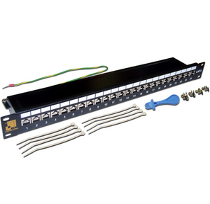 Патч-панель TWT  (LAN-PPL24S6) LANMASTER 24 порта. STP кат.6 1U