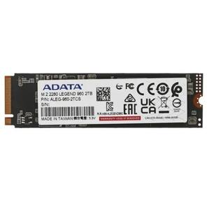 ADATA SSD LEGEND 960,  2TB,  M.2 (22x80mm),  NVMe 1.4,  PCIe 4.0 x4,  3D NAND,  R / W 7400 / 6800MB / s,  IOPs 750 000 / 630 000,  TBW 1560,  DWPD 0.43,  with t Heat Sink  (5 лет)