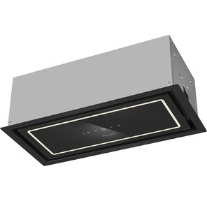 Вытяжка встраиваемая Weissgauff Quadra 600 Touch черный / стекло управление: сенсорное  (1 мотор)