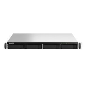 SMB QNAP TS-464U-RP-8G NAS 4 HDD trays,  rackmount 1U,  2 PSU. 4-core Intel Celeron N5105 / N5095 2.0-2.9 GHz,  8 GB RAM MAX,  2x2.5 Gigabit Ethernet,  4xUSB,  1xHDMI . PCIe Gen 3 x2 ,  W / o rail kit RAIL-B02