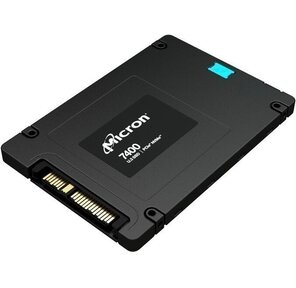 Micron 7400 MAX 3.2TB NVMe U.3  (15mm) PCIe NVMe Gen4 1x4  (v1.4) R6600 / W3500MB / s 3D TLC MTTF 2М 800K / 347K IOPS SSD Enterprise Solid State Drive,  1 year,  OEM