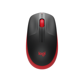 Мышь Logitech M190 красный / черный оптическая  (1000dpi) беспроводная USB  (2but)