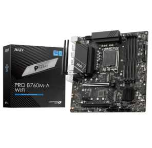 MSI PRO B760M-A WIFI Soc-1700,  Intel B760,  4xDDR5,  mATX AC`97 8ch (7.1) 2.5Gg,  2xHDMI,  2xDP