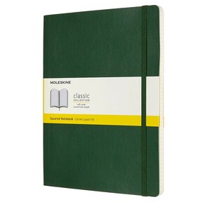 Блокнот Moleskine CLASSIC SOFT QP622K15 XLarge 190х250мм 192стр. клетка мягкая обложка зеленый