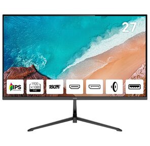 Монитор 27" AIWA MD2712 Black  (IPS,  1920x1080,  HDMI+HDMI+DP,  1 ms,  178° / 178°,  300 cd / m,  1000:1,  180Hz,  Spk)