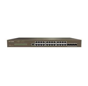 IP-COM G5328F Коммутатор управляемый 3 уровня L3,  28 портов,  24x1 Гбит / с,  SFP+ 4x10 Гбит / с,  установка в стойку 1U,  металлический корпус