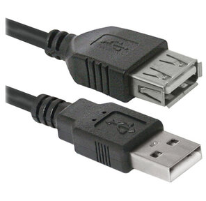 Кабель Defender USB 2.0  AM /  AF,   (удлинительный),  пакет,  1.8м
