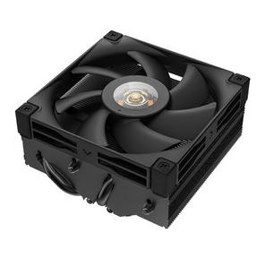 DEEPCOOL AN400 BLACK LGA1700 / 1200 / 115X / AM5 / AM4 низкопрофильный 52, 5 mm  (27шт / кор,  TDP 150W,  PWM,   Fan 120mm,  4 тепл. Трубок,  Copper Base,  White LED,  черный) RET