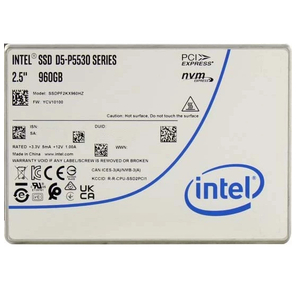 Intel SSD D5-P5530 Series,  960GB,  U.2 (2.5" 15mm),  NVMe,  PCIe 4.0 x4,  TLC,  R / W 5500 / 1600MB / s,  IOPs 300 000 / 75 000,  TBW 1700,  DWPD1  (12 мес.)