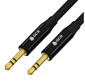 GCR Кабель 1.0m аудио jack 3.5mm / jack 3.5mm черный,  GOLD,  AL case черный,  M / M,  GCR-53496