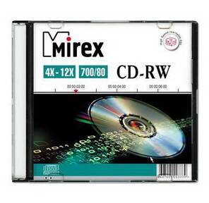 Диск CD-RW Mirex 700 Mb,  12х,  Slim Case  (1),   (1 / 200)