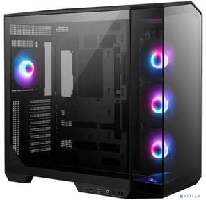 Корпус MSI MAG Pano 100R PZ ,  Mid Tower,  ATX,  2xUSB 3.2 Gen 1,  1xUSB 3.2 Gen2 Type-C,  3x120mm ARGB Reverse Blade Fan,  1x120mm ARGB Fan,  ARGB+PWM Control Board, Tempered Glass Window,  Brown Box