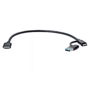 Кабель соединительный 2-in-1 USBA+C to USB3.0 MicroBM 5Gbps,  0.3m медь Telecom <TUS714-0.3m>_1