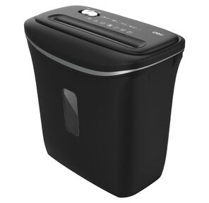 Шредер Deli E9945  (секр.P-4) фрагменты 6лист. 12лтр. скобы пл.карты