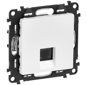 Legrand 753438 Valena LIFE.Телефонная розетка RJ11 одиночная.С лицевой панелью.Белая