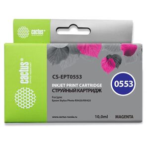 Cactus CS-EPT0553 Картридж струйный пурпурный для Epson Stylus RX520 / Stylus Photo R240  (10мл)