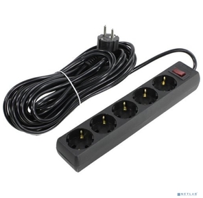 Exegate EX279181RUS Сетевой фильтр ExeGate SP-5-10B  (5 розеток,  10м,  евровилка,  черный)