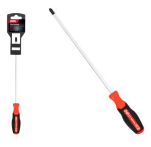 Крестовая DL3464 PH3x200мм сталь S2,  матовый стержень,  двухкомпонентная прорезиненная рукоять