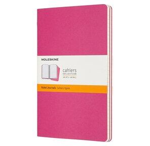 Блокнот Moleskine CAHIER JOURNAL CH016D17 Large 130х210мм обложка картон 80стр. линейка розовый неон  (3шт)