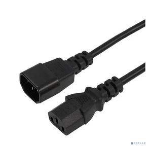 Шнур сетевой,  евроразъем C13 - евроразъем C14,  кабель 3x0, 75 мм²,  длина 1, 5 метра  (PE пакет) REXANT