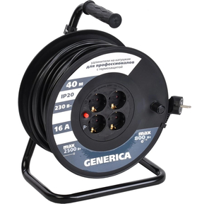 Iek WKP20-16-04-40-G Катушка УК40 с т / з 4 места 2P+PE / 40м 3х1, 5мм2 GENERICA