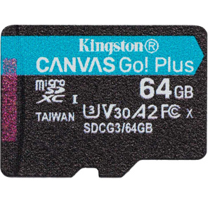 Карта Памяти micro SDXC 64Gb Kingston Canvas Go Plus UHS-I U3 A2  (170 / 70 MB / s)