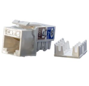 Hyperline KJ9-8P8C-C6-90-WH Вставка Keystone Jack RJ-45 (8P8C),  категория 6,  белая