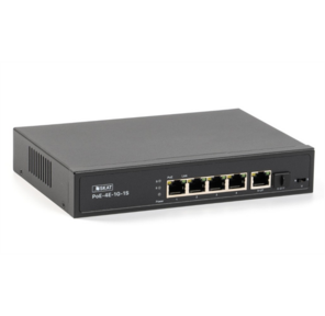 Коммутатор  (4084) SKAT PoE-4E-1G-1S коммутатор PoE Plus,  мощность 80Вт,  порты: 4-Ethernet,  1-Uplink,  1-SFP