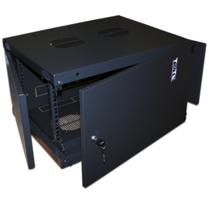 Шкаф настенный Lanmaster TWT-CBWNM-12U-6X6-BK 12U 600x600мм пер.дв.металл несъемные бок.пан. черный