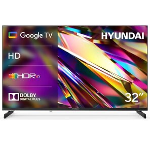 Телевизор LED Hyundai 32" H-LED32BS5011 Google TV Frameless черный / черный HD 60Hz DVB-T DVB-T2 DVB-C DVB-S DVB-S2 USB WiFi Smart TV