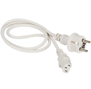 Шнур питания C13-Schuko,  3х0.75,  220В,  10А,  белый,  3 метра
