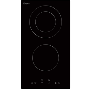 Варочная панель электрическая,  стеклокерамика,  Hi Light,  30 см,  2 конфорки,  сенсорное управление,  9 уровней мощности,  таймер 1-99 мин,  блокировка управления,  защитное отключение,   двухконтурная,  3200 Вт,  вилка питания,   черное стекло,  290х520х50 мм.